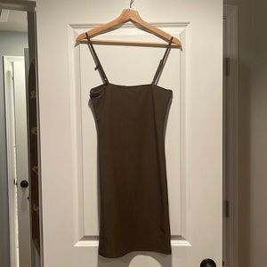 Olive Green Tube Dress